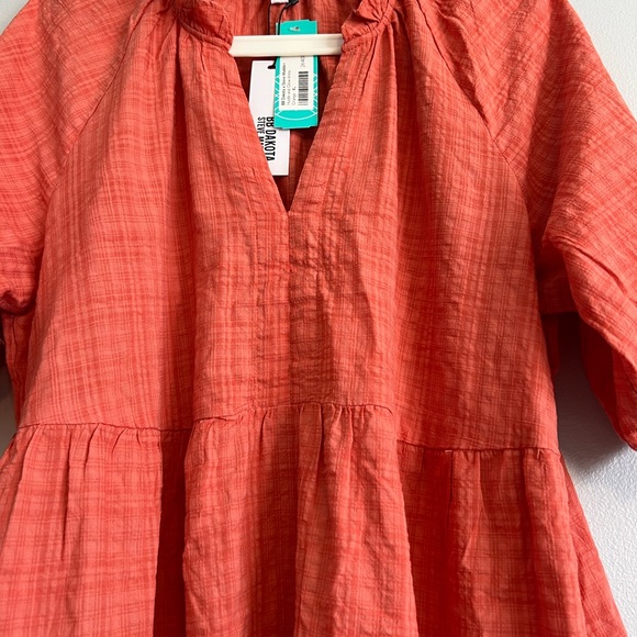 Steve Madden Ruffle Tiered Babydoll Mini Dress Size XL Ginger Beach Vacation - Picture 7 of 9